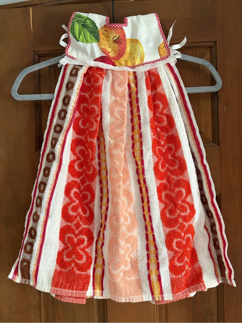 Vintage Sitas Spugne Italy Fruit Crochet Hanging Dish Towel MCM Mid Century Mod